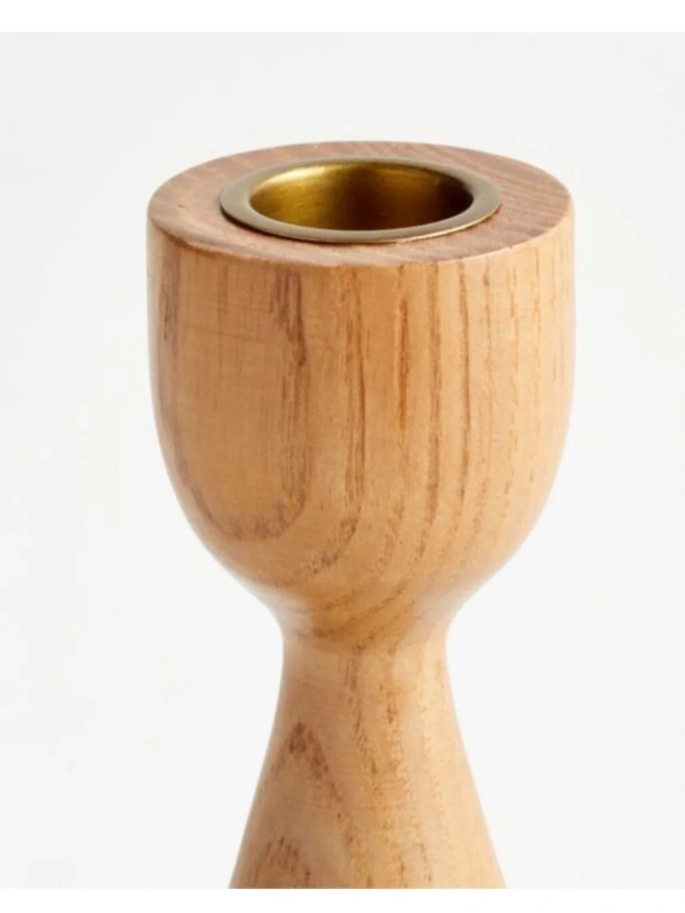 New! Crate&Barrel The Big Candlestick by Molly Baz in Natural AshWood 9”